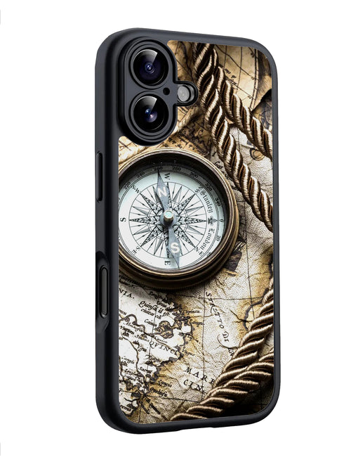 Compass with Rope & map,Glossy phone case RJ1275