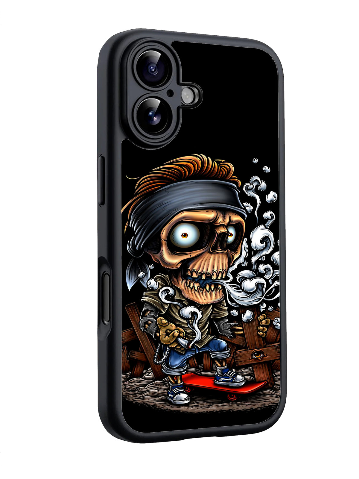 Smoking Skull Glossy phone case RJ1459