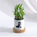 2-Layer Bamboo Plant With Pot - Personalized LUCKY PLANT