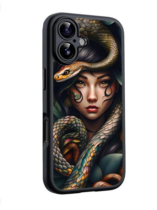 Snakes Entwined around her Head Glossy phone case RJ2965