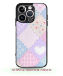 BIG HEART CHECKED phone case with flowers RJ3685, girls like ...