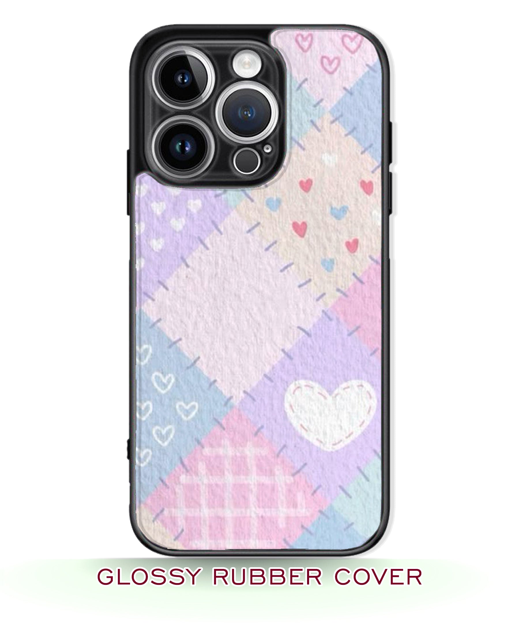 BIG HEART CHECKED phone case with flowers RJ3685, girls like ...