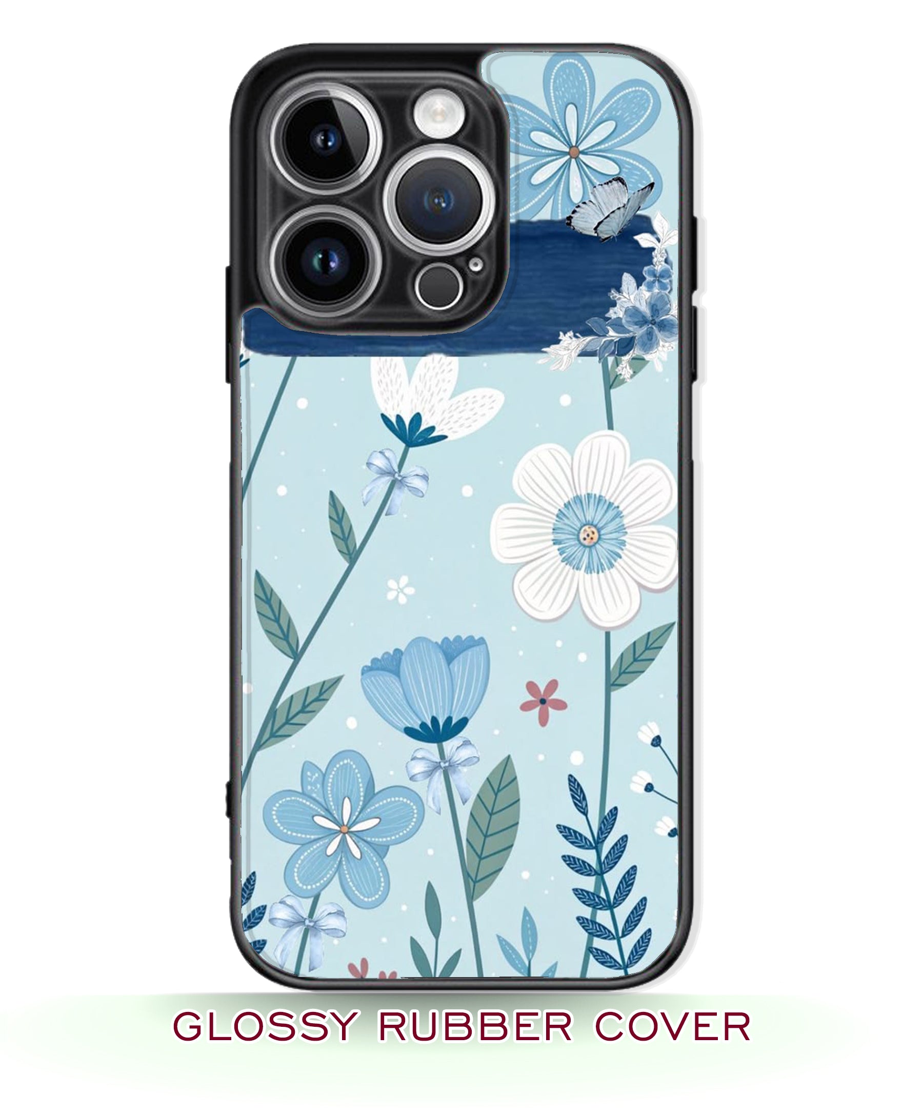 Blue flowers phone case with flowers RJ3686, girls like ...