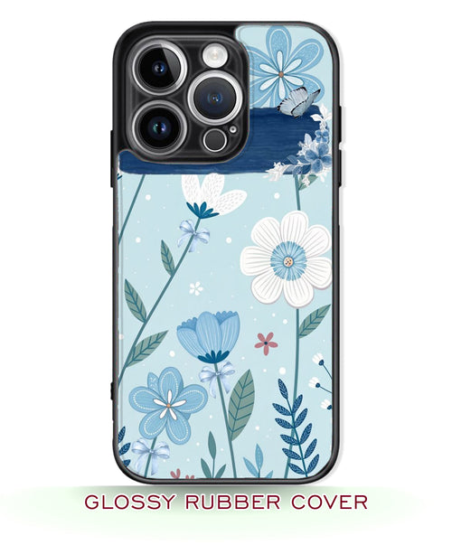 Blue flowers phone case with flowers RJ3686, girls like ...