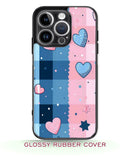 Blue & Pink hearts phone case RJ3690, girls like ...