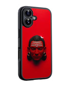 Vibrant red minimalist Portrait of Lord Shiva Glossy phone case RJ3755