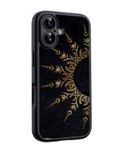 Golden celestial Mandala and Sun-inspired Pattern Glossy phone case RJ3756
