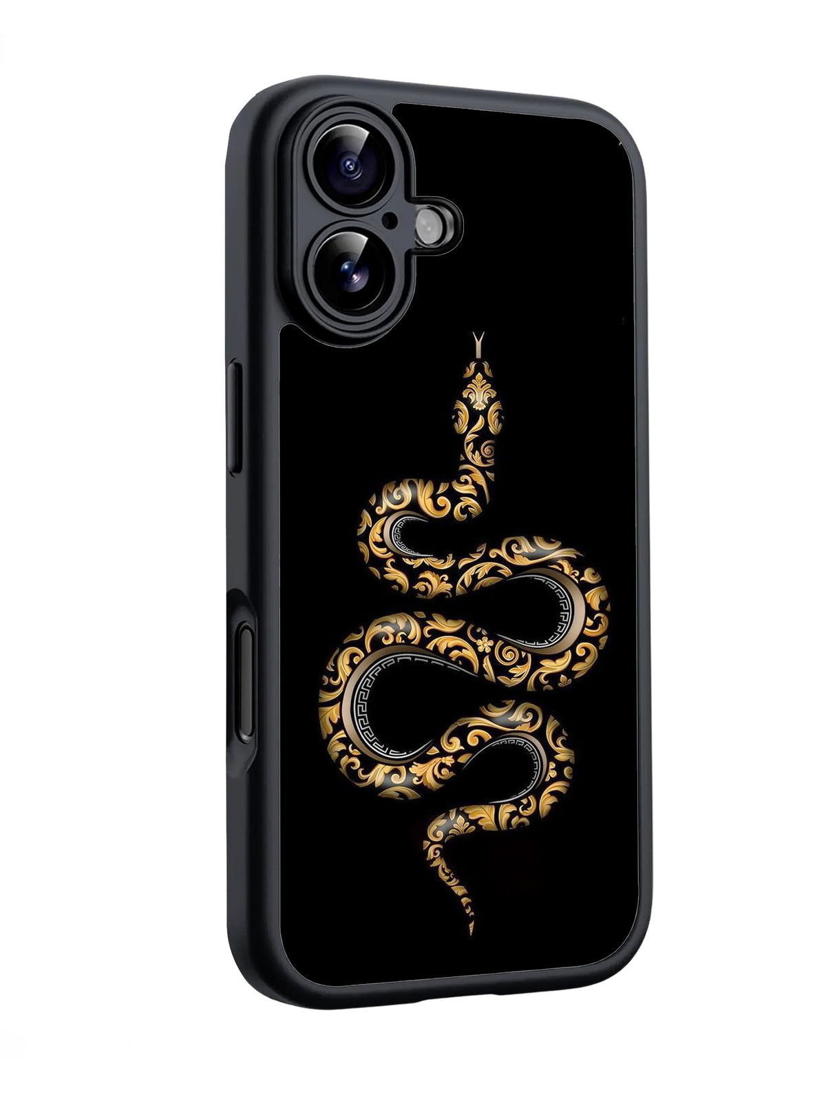 Ornate Gold Snake Design Glossy phone case RJ3758