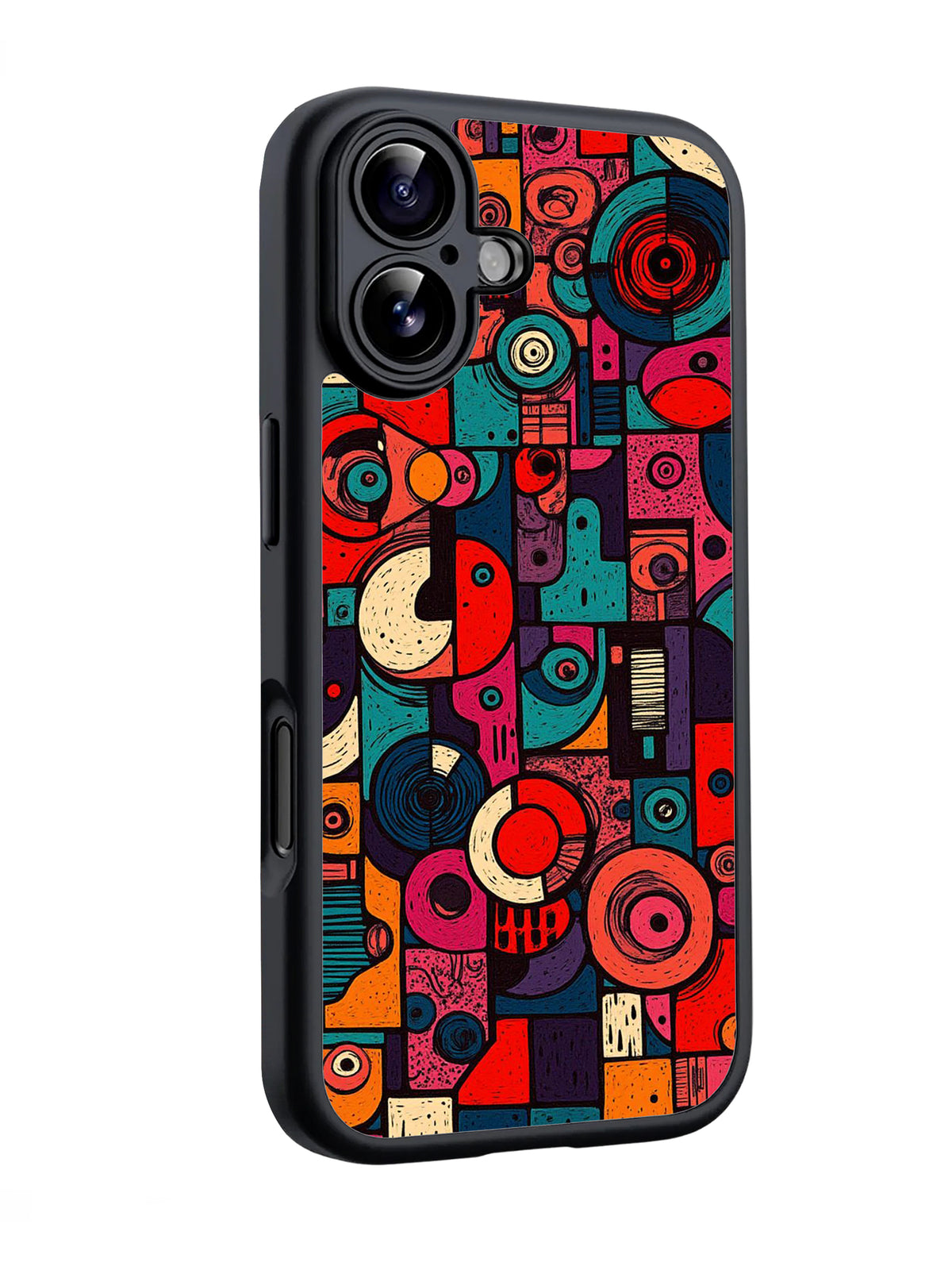 Pop art-style Geometric and Abstract pattern Glossy phone case RJ3762
