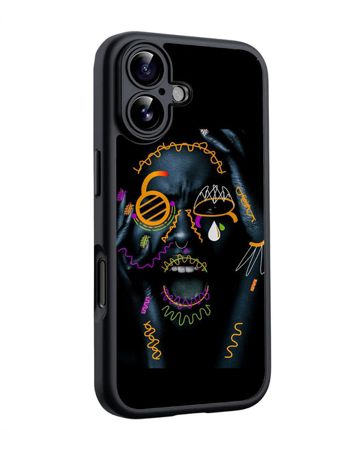 Colorful Neon-style abstract Doodles Glossy phone case RJ3763