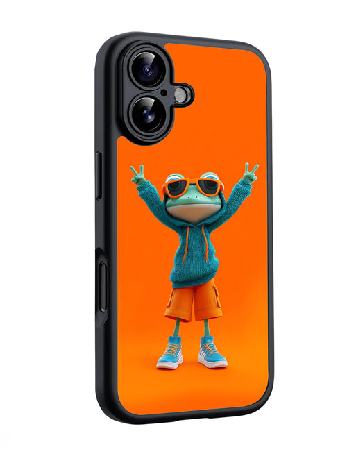 Playful Cute Frog Glossy phone case RJ3771