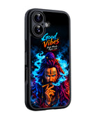 Lord Shiva with striking glowing blue smoke Glossy phone case RJ3796