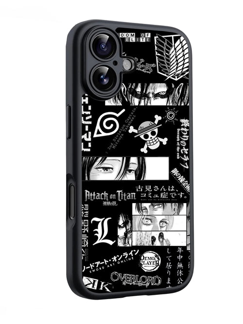 Anime Legends Black & White Collage Glossy Mobile Case RJ3817