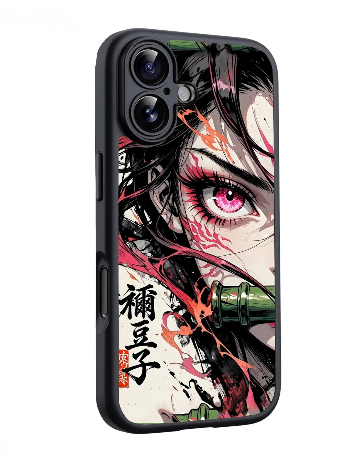 Demon Slayer Nezuko Pink Eyes Anime Glossy Mobile Case RJ3831