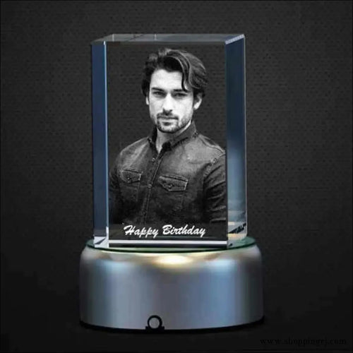 3d Crystal Single Face with Light