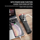 8 in 1 Portable Rechargeable Torch LED Flashlight - Black / 1 PC - Torches