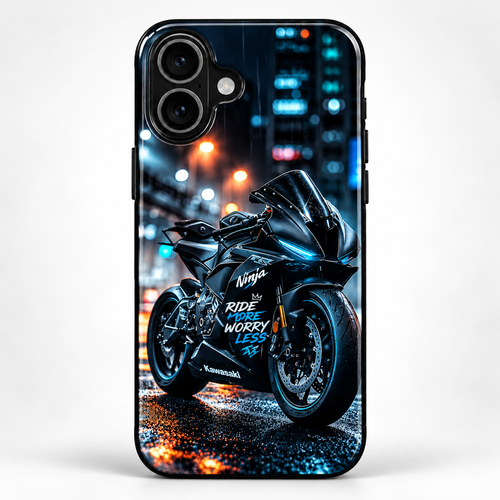 Kawasaki Ninja Midnight Street Racer Glossy Mobile Case RJ-MOTOR 009