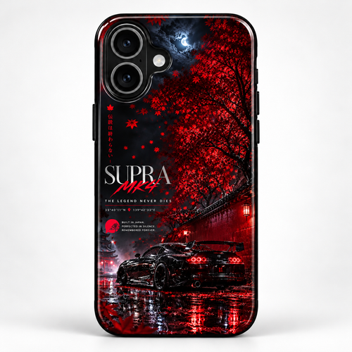 Toyota Supra MK4 Red Sakura Night Glossy Mobile Case RJ-MOTOR 007