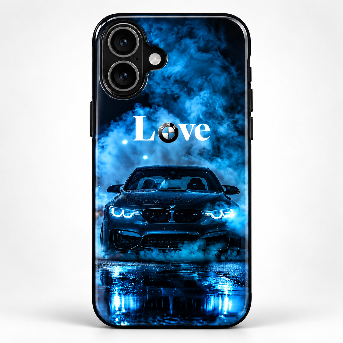 BMW Blue Smoke Love Edition Glossy Mobile Case RJ-MOTOR 003