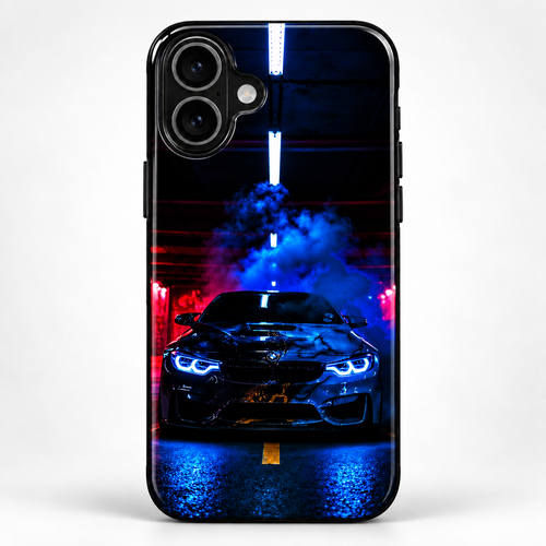 Neon Blue BMW Night Rider Glossy Mobile Case RJ-MOTOR 002