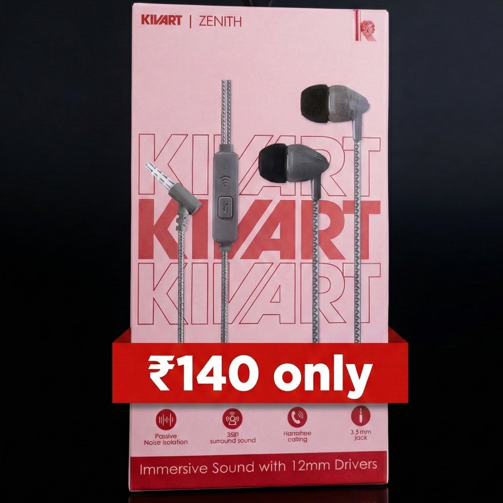 Kivart zenth 3.5mm jack Premium Earphone
