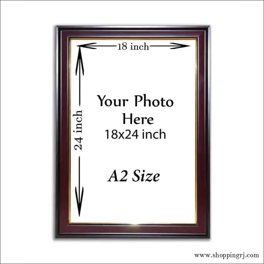 A2 Size - 18×24 inch Frame With Photo Print ( Brown Frame )