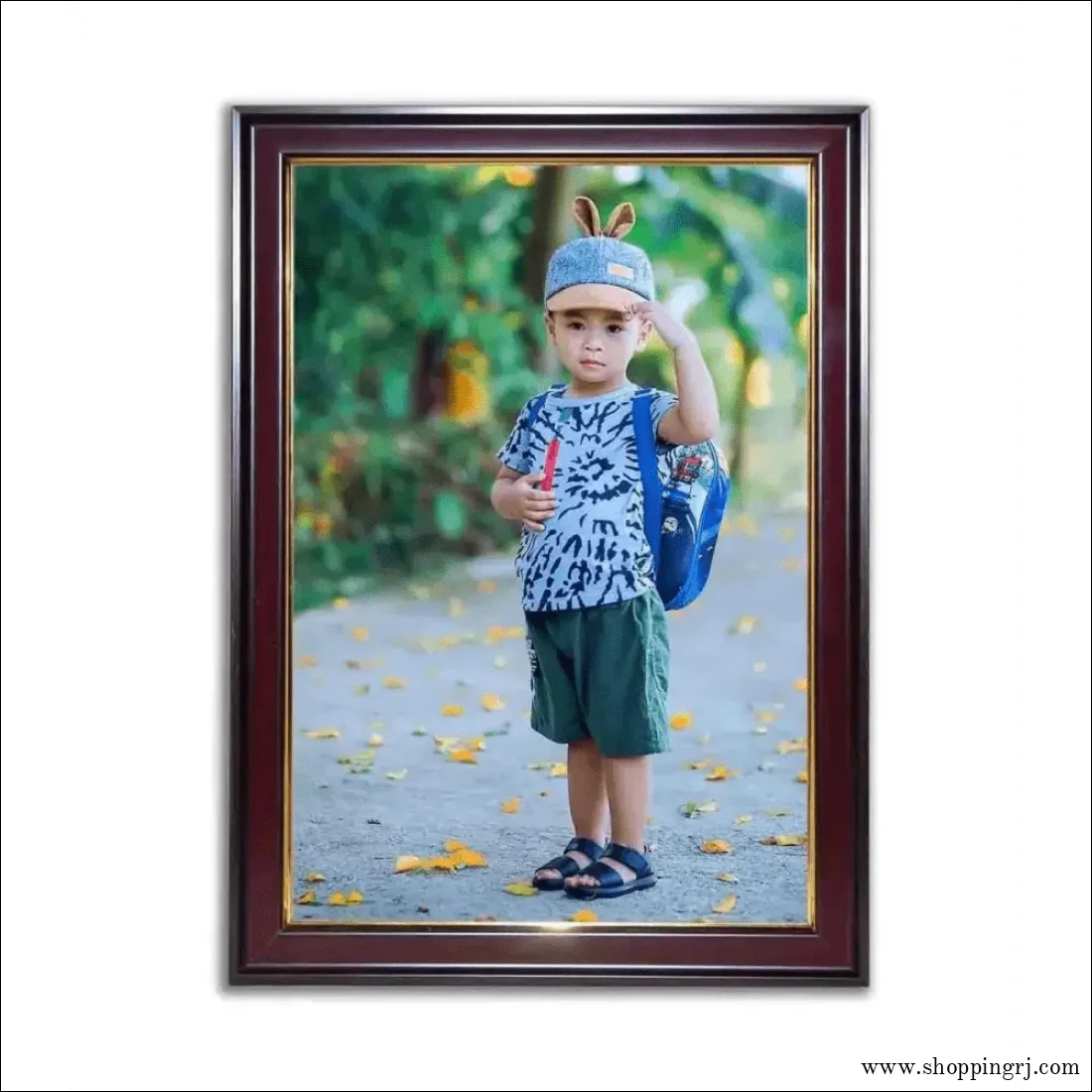 A2 Size - 18×24 inch Frame With Photo Print ( Brown Frame )