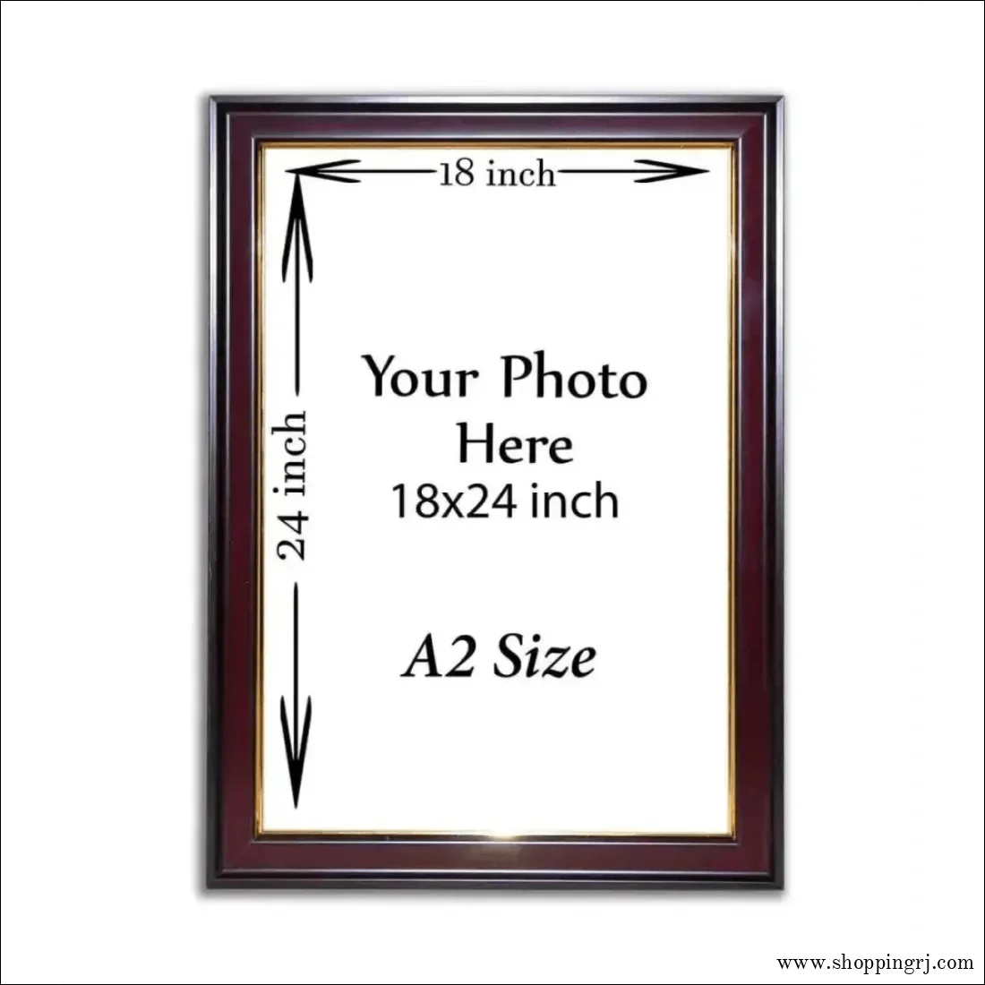 A2 Size - 18×24 inch Frame With Photo Print ( Brown Frame ) - photo frame - customize giftPhoto framesphoto frame