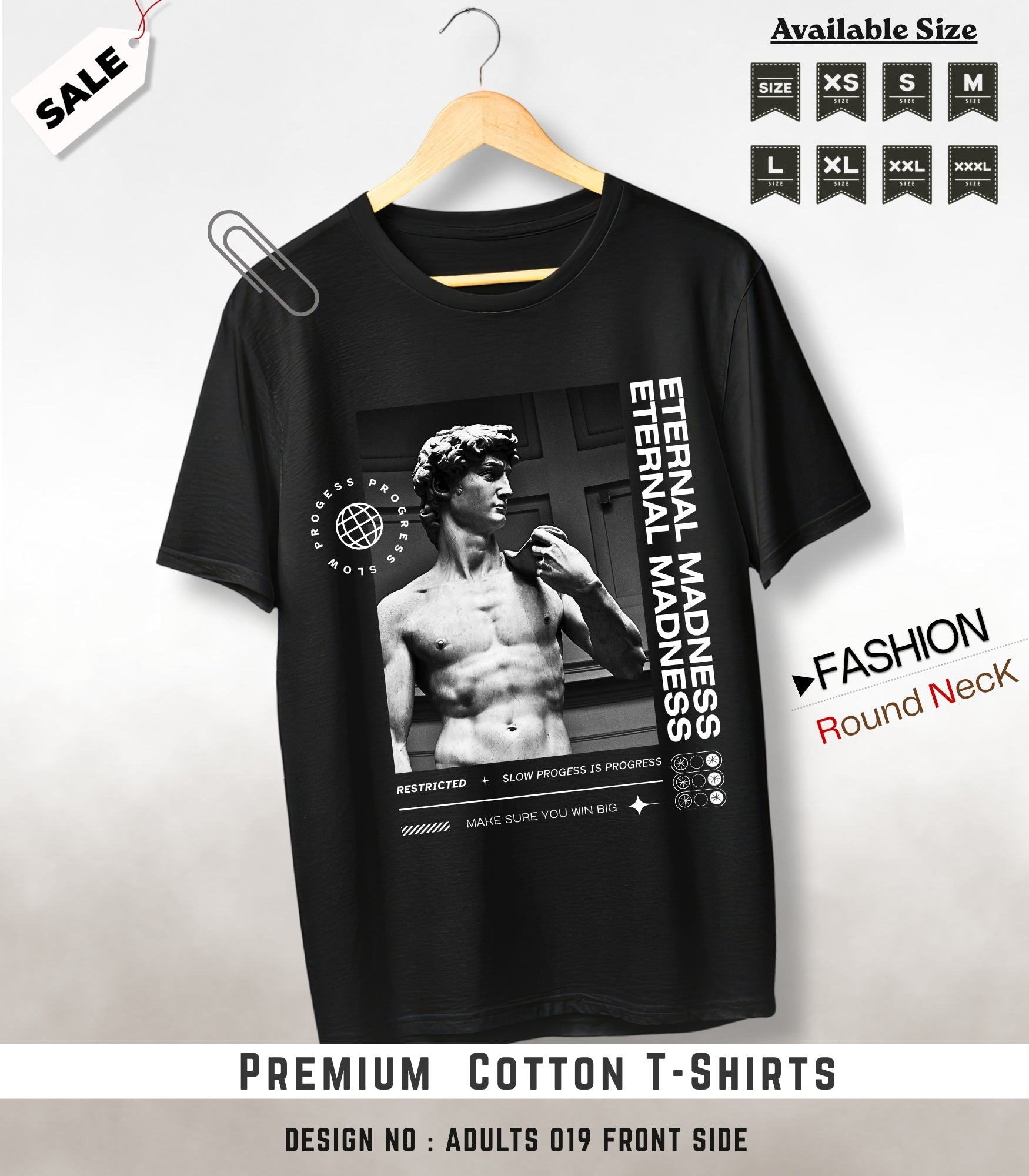 ADULTS NECK TEE shirts -019
