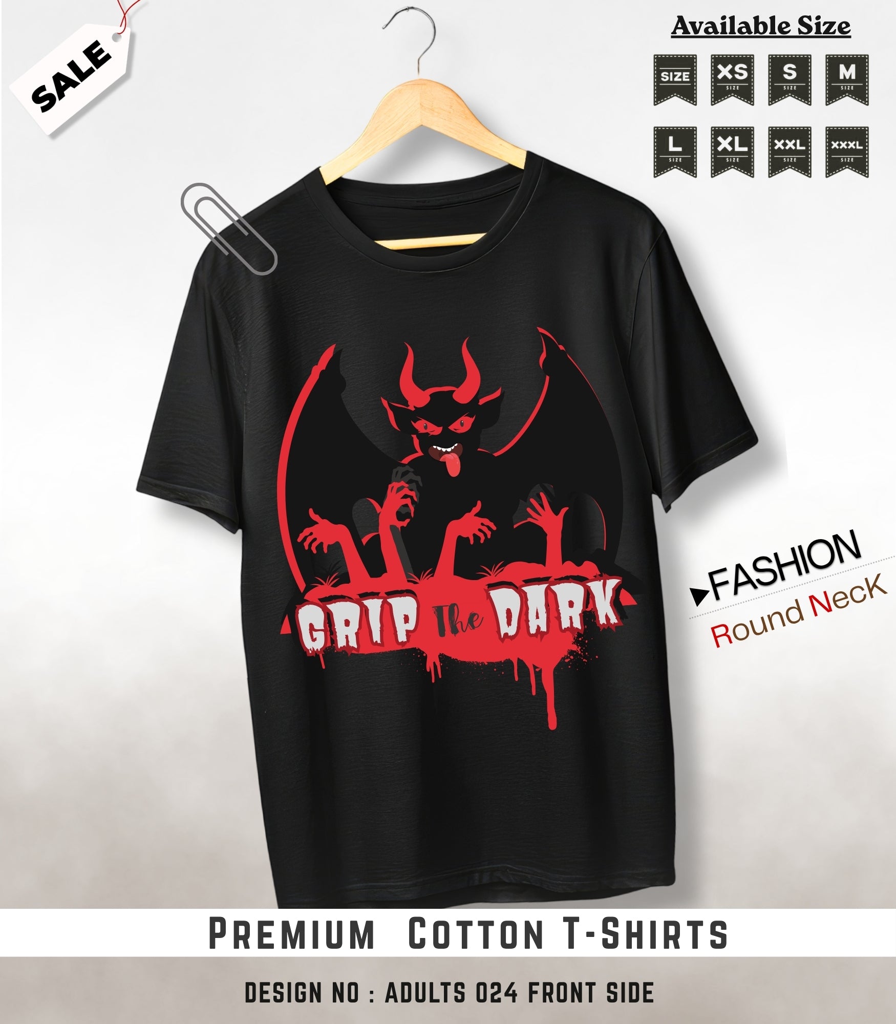 ADULTS NECK TEE shirts -024