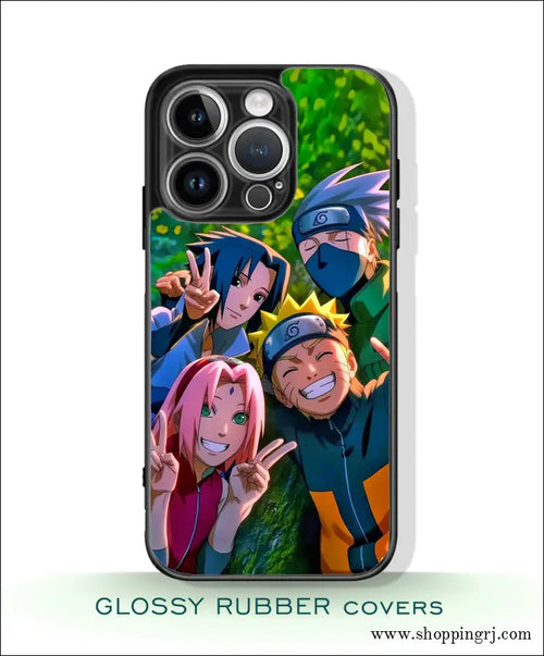 Sasuke Uchiha Sakura Haruno,naruto Uzumaki Kakashi Anime Series Mobile Case with Glossy Metal Rj3548 - Covers