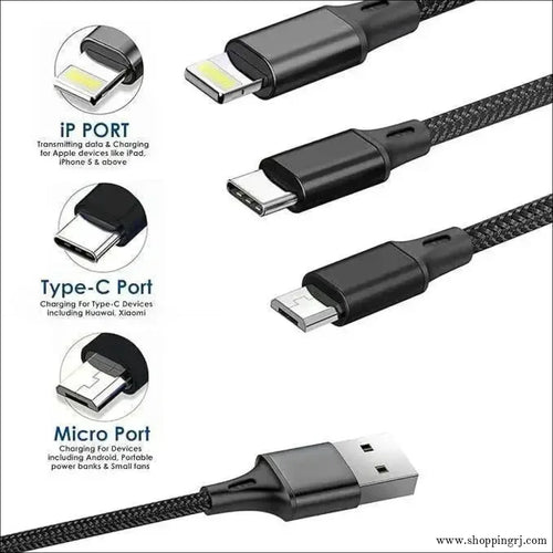ARROW CX12 , 3 IN1 CABLE - Cable - cableRJ mobiles and accessories ThoothukudiNew arrivel