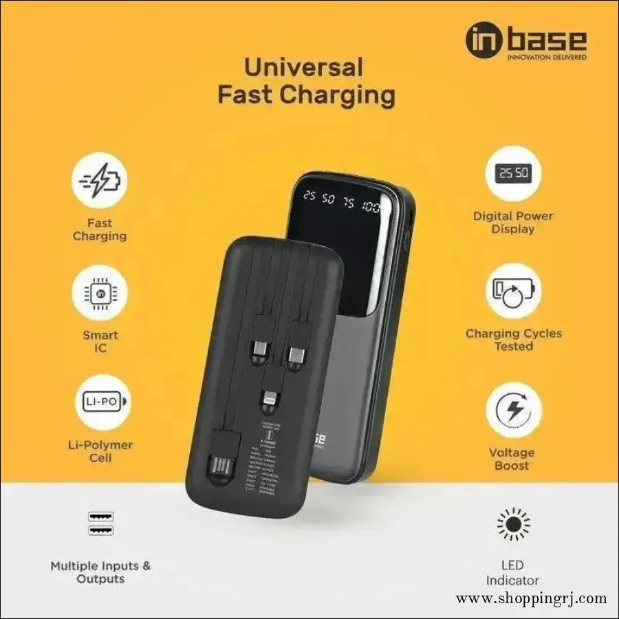 IN BASE CLUB 10000mAh 4 IN1 POWER BANK