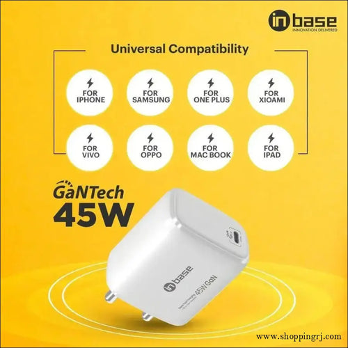 In Base Ether P452 45 w Fast Charger (type c to Type Cable,