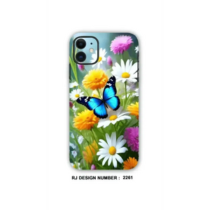 BEAUTIFUL FLOWER WITH BUTTERFLY mobile skins RJ2261 MOBILE WRAPPING