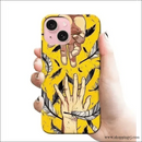 Black & White Feather with Two Hand Rj 2891 Plastic Hard Cases - Mobile Covers