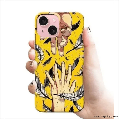 Black & white feather with two hand RJ 2891 PLASTIC HARD CASES - Mobile covers - Hard casesMobile coversmobile cover