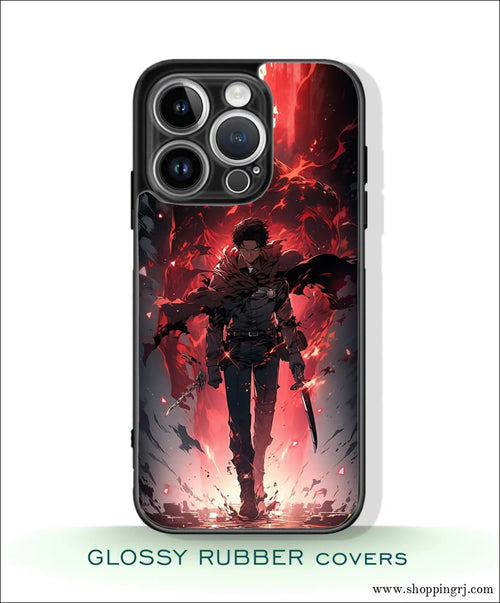 Captain Levi Ackerman Anime Mobile Case from -Attack on Titan (Glossy Rubber mobile cover) - Glossy metal covers