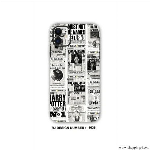 COLLAGE MOBILE SKIN| Harry Potter NEWS PAPER 2 - Mobile skins - COLLAGE SKINMobile's back stickerMobile skins