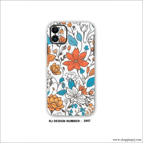 COLLAGE MOBILE SKIN| Orange Flowers - Mobile skins - COLLAGE SKINMobile skinsGIRLS SKINS