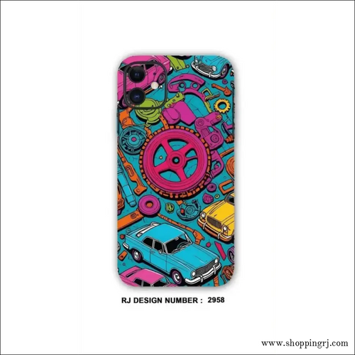 Collage Mobile Skin| Retro Style Gears - Mobile Skins