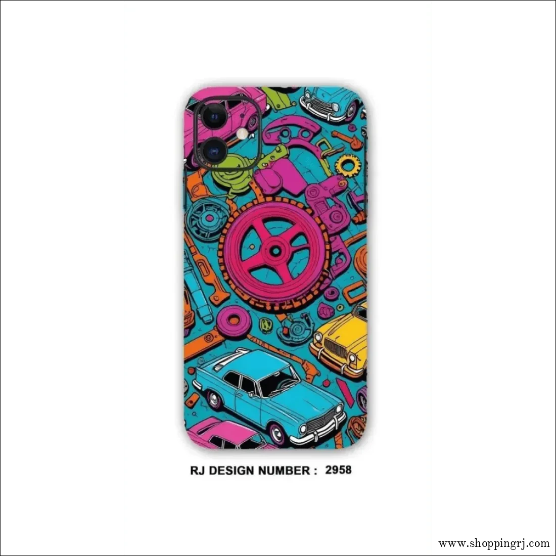 COLLAGE MOBILE SKIN| Retro Style gears