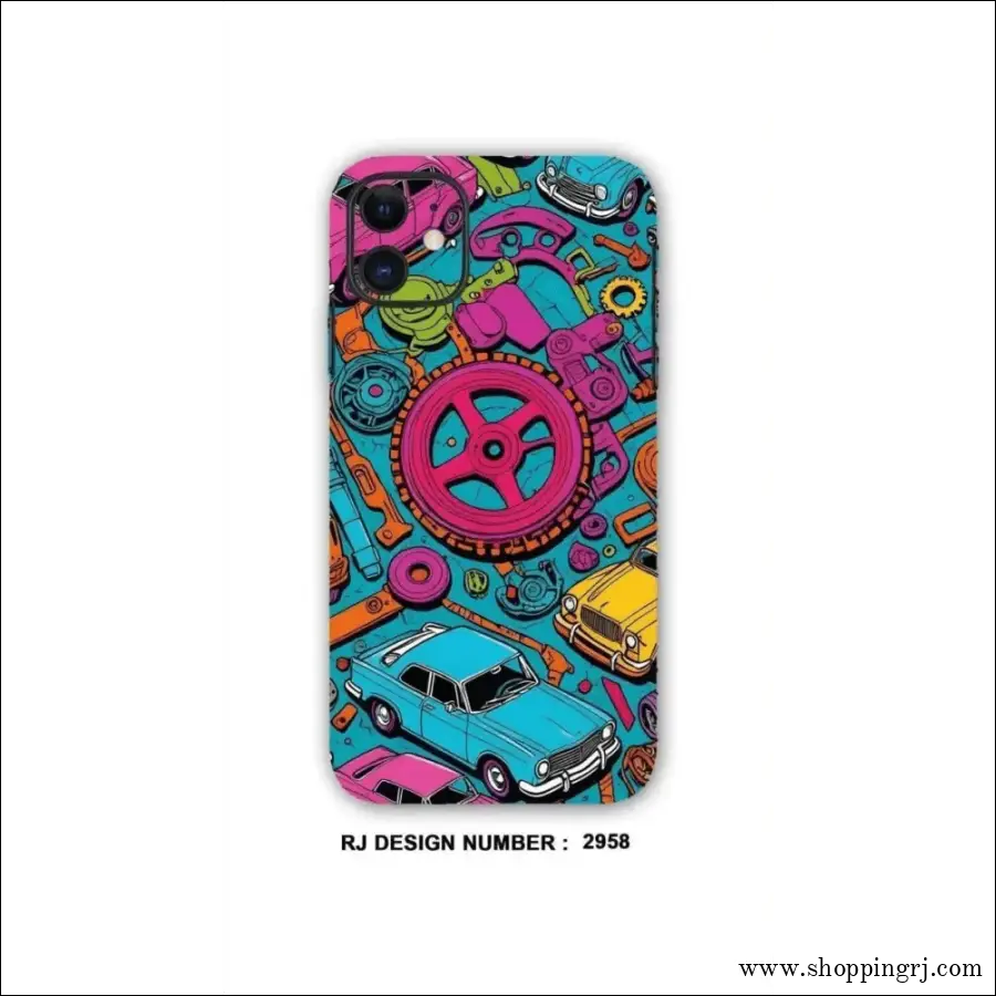 COLLAGE MOBILE SKIN| Retro Style gears