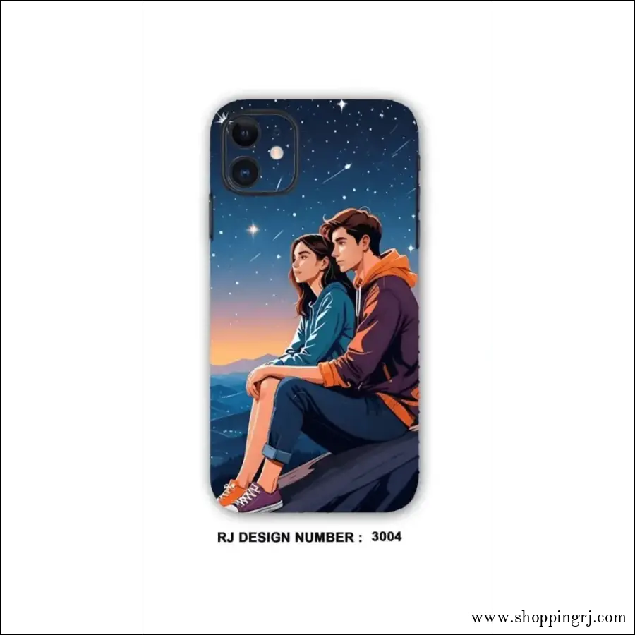 COUPLE SITTING ON THE BEACH mobile skins RJ3004, ANIME MOBILE WRAPPING