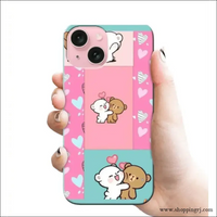 CUTE 2 panda COUPLES RJ 2917 PLASTIC HARD CASES