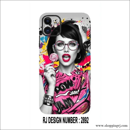 Cute Girl Eating Lollipop Mobile Skin - Mobile Skins