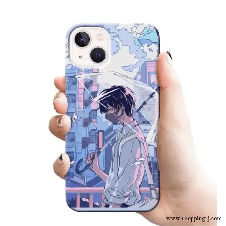 CUTE GIRL WITH UMBRELLA mobile cover RJ1777 Plastic hard case