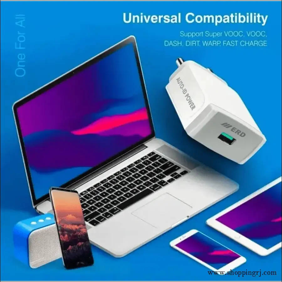 Erd 20 Watts 4 Ampere Wall Charger Adapter - White