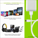 Erd Tc-11 5v/1amp Mobile Charger with Lightning Detachable Cable (white) - Charger