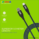 Erd Uc-59 Braided Metal Casing Micro Usb Data Cable (grey-black)